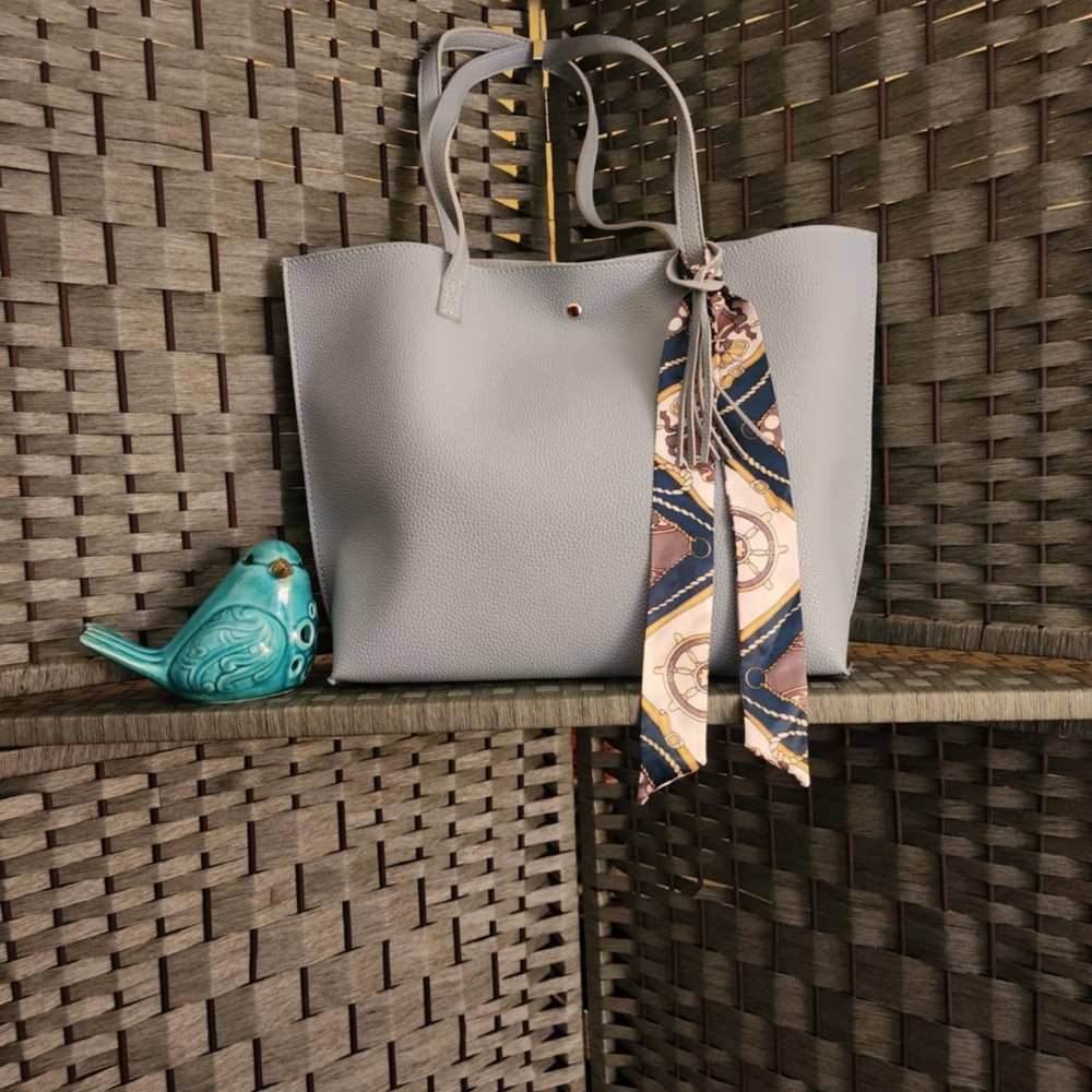 Baby Blue large tote